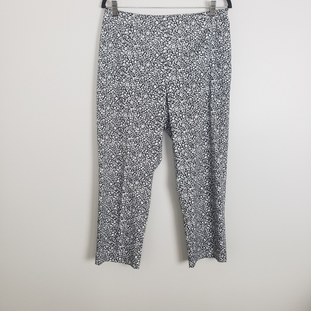 Ann Taylor black and white crop pant D8